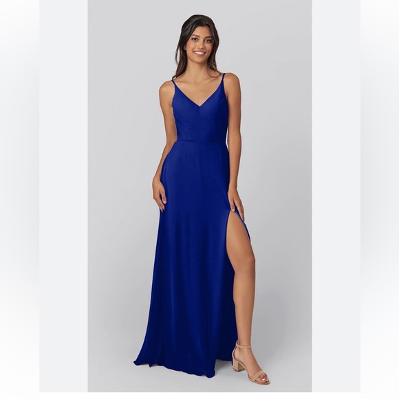 Fame And Partners Dresses | Fame And Partners Dress - Blue Wrap Dress | Color: Blue | Size: 8 | Goodsecondhand's Closet